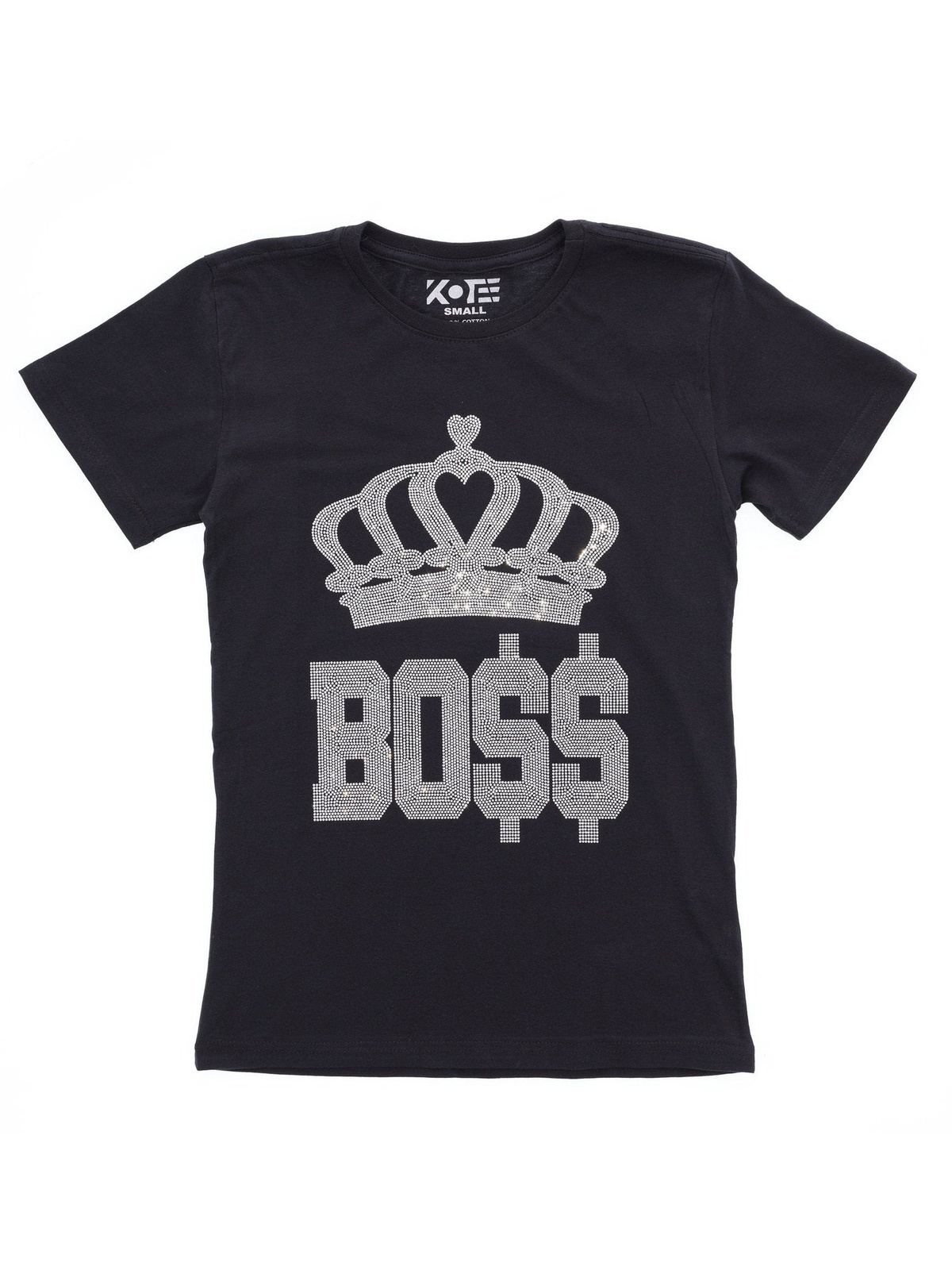 Boss Man / Woman Rhinestone Bling Bling Short Sleeve T-shirt