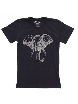 Elephant Rhinestone Bling Bling Short Sleeve T-shirt