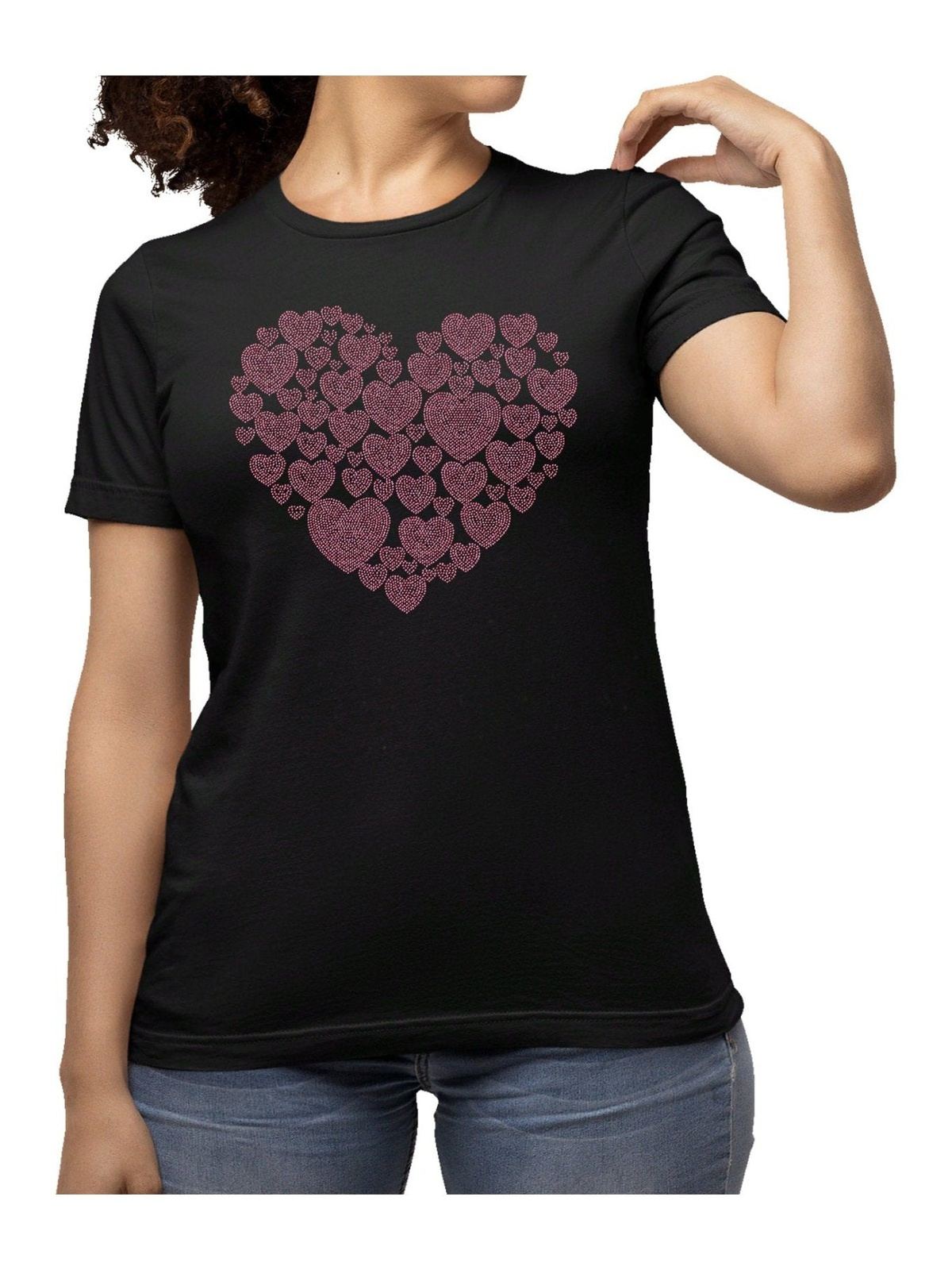 Rhinestone Heart Love Shirt, Love Shirt, I Love My Boy Friend shirt, I Heart My Girlfriend Shirt, Valentine's Day Tee Shirt, Valentine Gift