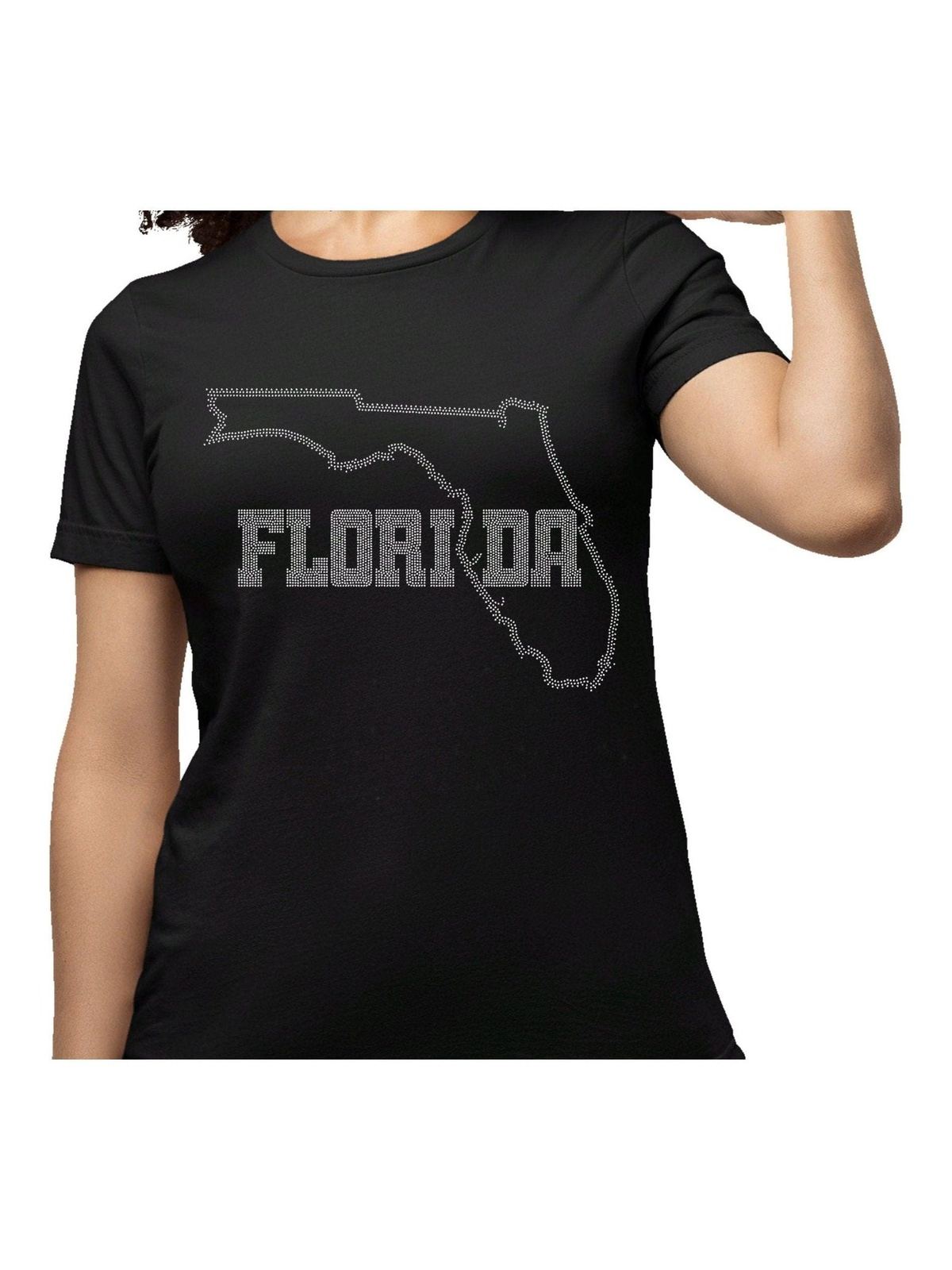 Florida Adventure Shirt, Florida Shirt, Florida Beaches, Rhinestone Tee, Miami Shirt, Bling Bling Tee