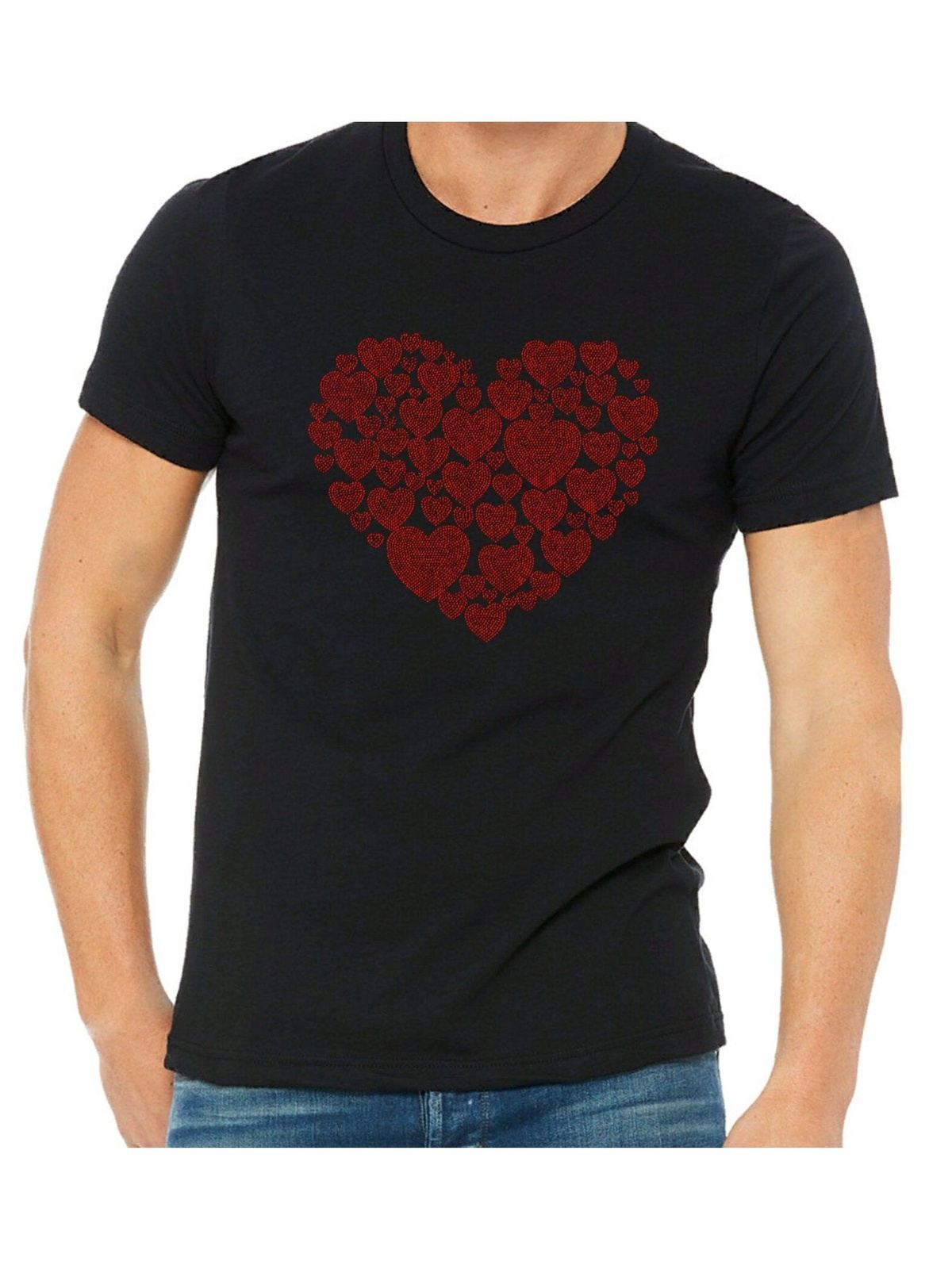 Rhinestone Heart Love Shirt, Love Shirt, I Love My Boy Friend shirt, I Heart My Girlfriend Shirt, Valentine's Day Tee Shirt, Valentine Gift