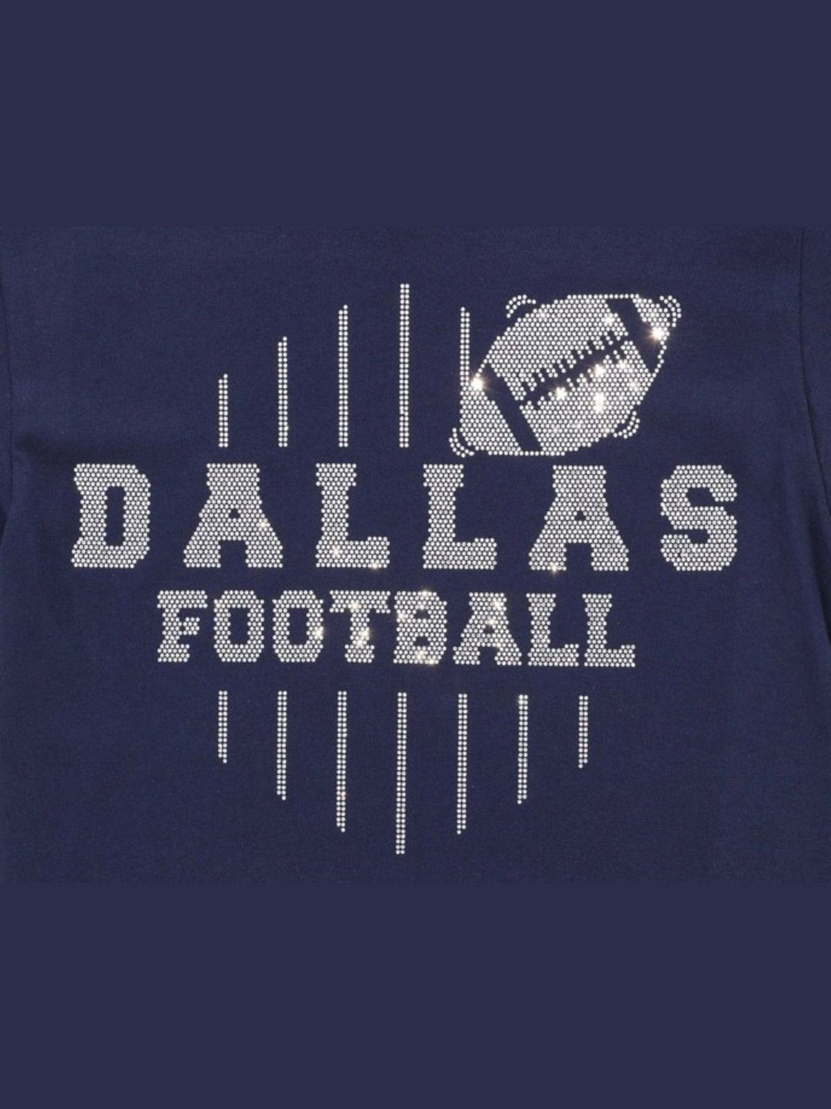 Dallas Shirt, Football T-shirt, Rhinestone Tee, Women Bling Shirt, Game Day Gift, Dem boyz,