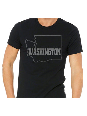 Washington State Map Rhinestone Shirt, Football Crewneck, Vintage Style Washington Sweatshirt, Washington Fans Gift, Washington T-Shirt