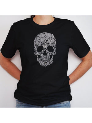 Rhinestone Skull Graphic Shirts, Sugar Skull Bling Bling Tee, Gothic Skeleton T-Shirt, Unisex Shirt, Rock and Roll Vibes, Rockstar Apperal,