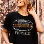 Jacksonville Rhinestone T-Shirt, Sparkling Football Fan Glittering Game Shirt, Sunday Team Sports Tee, Trendy Game Day Fashion Shirt