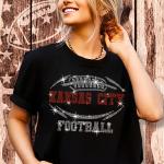 Kansas City Rhinestone T-Shirt, Glittering Style Football Game Tee, Fashionable Sunday Design Shirt, Sparkling Trendy Tee Gift for Team Fans