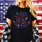 Hate Won't Make America Great Rhinestone T-Shirt, Patriotic Shirt, Anti Trump Tee, Resist Anti-MAGA Shirt, Democracy Tee, Equality Shirt