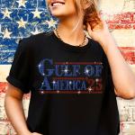 Gulf of America 25 Rhinestone T-Shirt, Democrat Shirt, Liberal Gift, Gulf Coast Shirt, American Pride Tee, Patriotic Shirt, Patriot Shirt