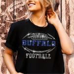 Buffalo Rhinestone T-Shirt, Dazzling Sparkling Football Fan Shirt, Bling Gameday Team Tee, Unique Design Gift Tee, Glitter Football Game Top