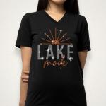 Lake Mode with Sun Rhinestone T-Shirt, Summer Travel Shirt, Camper Sunshine Shirt, Family Vacation Trip Tee, Casual Beach Shirt