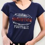 Houston Rhinestone T-Shirt, Sunday Football Game Day Trend Shirt, Fashion Style Shiny Chic Tee, Design Team Unique Gift Shirt