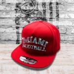 Miami Football Rhinestone Cap, Sport Season Cheer Hat, Fans Game Day Tailgating Cap, Outdoor Headwear Gift for Sports Team Supporters