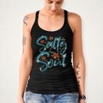 Salty Soul Rhinestone T-Shirt, Ocean Lover Shirt, Family Matching Shirt, Beachy Shirt, Tropical Shirt,  Summer Vacation Beach Gift