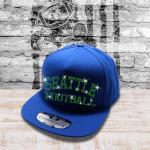 Seattle Football Rhinestone Snapback Cap, Sport Team Fans Game Day Headwear, Perfect Matching Cap, Unique Design High-Quality Cozy Cap