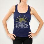 Hello Summer Rhinestone T-Shirt, Funny Vacation Shirt, Vintage Sunshine Tee-Shirt, Graduation Gift Shirt, Camping Shirt, Beach Trip Tee