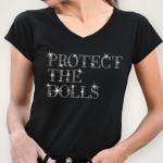 Protect The Dolls Rhinestone T-Shirt, Feminism Equality Shirt, Social Justice Tee, Activist Resist & Protest Apparel, Stylish Unisex Wear