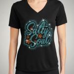 Salty Soul Rhinestone T-Shirt, Tropical Sunshine Top, Summer Vibes Tee-Shirt, Ocean Beach Lover Gift Shirt, Vacation Trip & Travel Outfit.
