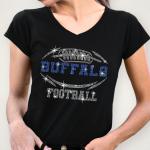 Buffalo Rhinestone T-Shirt, Dazzling Sparkling Football Fan Shirt, Bling Gameday Team Tee, Unique Design Gift Tee, Glitter Football Game Top