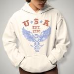 USA EST 1776 Eagle Rhinestone T-Shirt, Fourth of July Sublimation Design Tee, Freedom & Liberty Shirt, Unisex Patriotic American Shirt