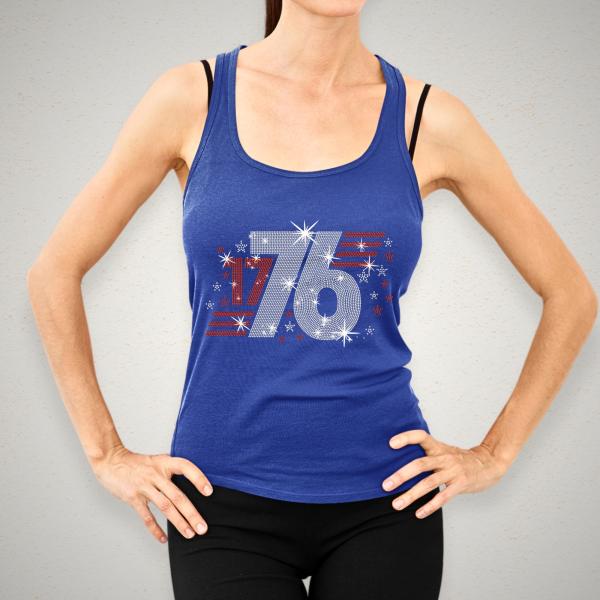 1776 America Rhinestone T-shirt, Independence Day Shirt, Patriotic USA Shirt, Fourth of July Tee, Liberty Freedom Shirt, Veteran Gift