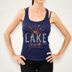 Lake Mode with Sun Rhinestone T-Shirt, Summer Travel Shirt, Camper Sunshine Shirt, Family Vacation Trip Tee, Casual Beach Shirt