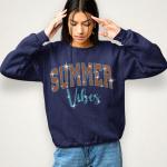 Summer Vibes Rhinestone T-Shirt, Vacation Trip Traveling Camping Tee, Retro Beach Party Lover Shirt, Tropical Clothing Gift For Adventurer