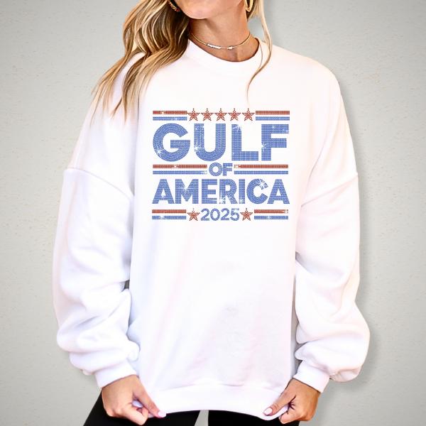Gulf Of America 2025 Rhinestone T-Shirt, Patriotic Vintage Tee-Shirt, Cruise Gift Shirt, American Pride Shirt, Funny Liberal Gift