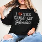 I Love The Gulf Of Mexico Rhinestone T-Shirt, Mexican Beach Shirt, Funny Gulf of Mexico Tee-Shirt, Mexico Lover Shirt,  Mexican Shirt