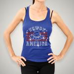 Howdy America with Hat Rhinestone T-shirt, Independence Day Apparel, Fourth of July Tee Shirt, American Pride Shirt, USA Patriotic Shirt