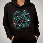 Salty Soul Rhinestone T-Shirt, Tropical Sunshine Top, Summer Vibes Tee-Shirt, Ocean Beach Lover Gift Shirt, Vacation Trip & Travel Outfit.