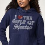 I Love The Gulf Of Mexico Rhinestone T-Shirt, Mexican Beach Shirt, Funny Gulf of Mexico Tee-Shirt, Mexico Lover Shirt,  Mexican Shirt
