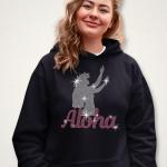 Aloha Girl Rhinestone T-Shirt, Girl's Travel Tee, Hawaii Vacation Shirt, Aesthetic Beach Shirt, Mothers Day or Birthday Gift For Women