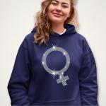 Feminism Symbol Rhinestone T-shirt, Feminist Shirt, Gender Equality Shirt, Resistance Shirt, Women's Empowerment Shirt, Social Justice Tee