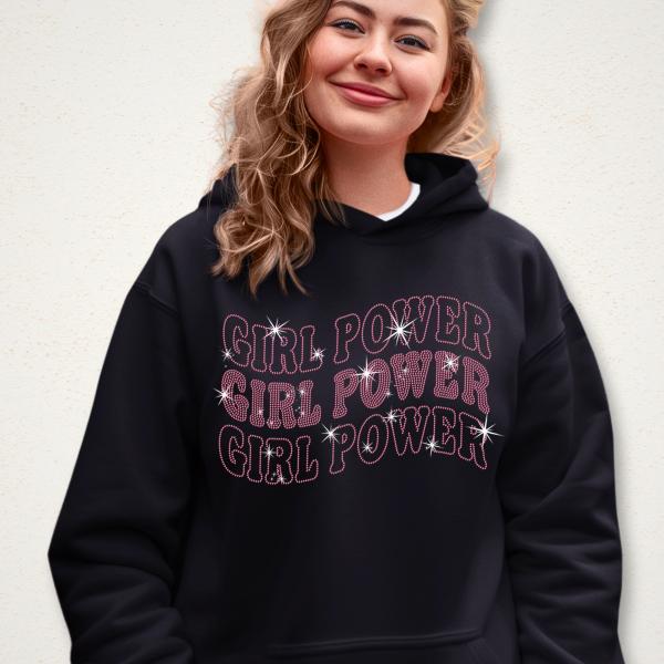 Girl Power Rhinestone T-Shirt, Female Favorite Shirt, Activist Shirt, Feminism Shirt, Gender Equality Shirt, Resistance Tee Gift for Ladies