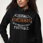 Cincinnati Rhinestone T-Shirt, Dazzling Unique Design Football Shirt, Shiny Team Shirt, Chic Sunday Game Day Tee, Sparkling Trend Fan Shirt