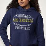 Los Angeles Rhinestone T-Shirt, Game Day Sunday Trend Football Shirt, Bling Glitter Sparkling Fan Tee, Eye-Catching Gift Dazzling Shirt