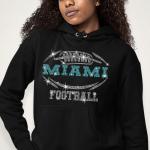 Miami Rhinestone T-Shirt, Dazzling Football Tee-Shirt, Glittering Style Fan Shirt, Sparkling Design Tee, Game Day Sports Teams Shirt