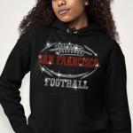 San Francisco Rhinestone T-Shirt, Bright Game Day Football Shirt, Glitter Fashion Tee, Sunday Trendy Sparkling Shirt, Bling Style Fan Tee