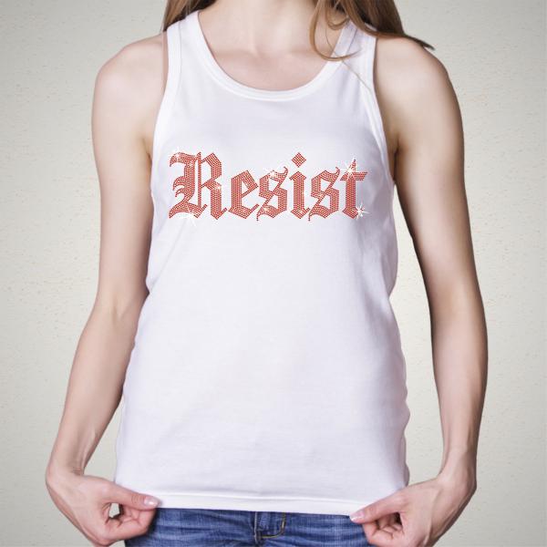 Resist Rhinestone T-Shirt, Social Justice Shirt, Equality Tee, Anti-Fascism Tee, Resistance Shirt for Feminist Liberal Activist Protesters