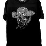 Cowboy Skull Rhinestone T-Shirt, Western Love Shirt, Country Legend Skeleton Gift, Couples Matching Tee-Shirt, Anniversary Skull Sweatshirt