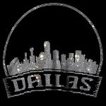 Dallas City Skyline Silhouette Rhinestone Bling T-Shirt, City souvenir Sweatshirt, Custom City Shirt, Aesthetic Vintage Western Tee-Shirt