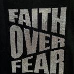 Faith Over Fear Rhinestone T-Shirt, Christian Religious Church Apparel, Worship Team Sweatshirt, God Love Unisex Shirt Gift for Christians