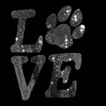 Love Puppy Paw Rhinestone T-Shirt, Pet & Animal Lover Apparel Sweatshirt, Lovely Women's Top Tee-Shirt, Gift for Dog or Cat Lover