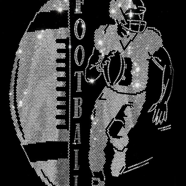 Football Shirt, Rhinestone Tee, Bling Bling shirt, Short Sleeve T-shirt, Team Spirit Shirt, Birth day Gift, Holiday Shirt, Mom Dad Shirt,