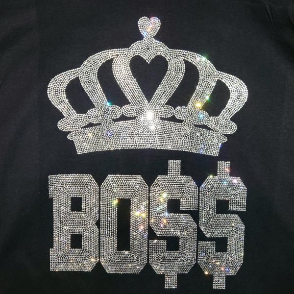 Boss With Crown Rhinestone T-Shirt, Romantic Couples Boss Shirt, Equality Tee-Shirt, Boss Lady Sweatshirt, Funny Boss Gift for Business