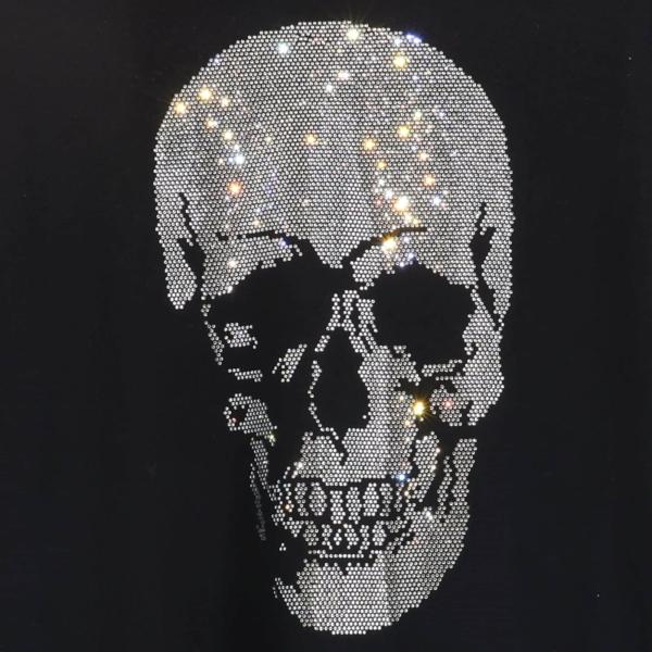 Skull Shirt, Skull Rhinestone Tee,  Rhinestone T-Shirt, Bling Bling Tee, Short Sleeve Shirt, Halloween Shirt, graphic tee, comfortable fit