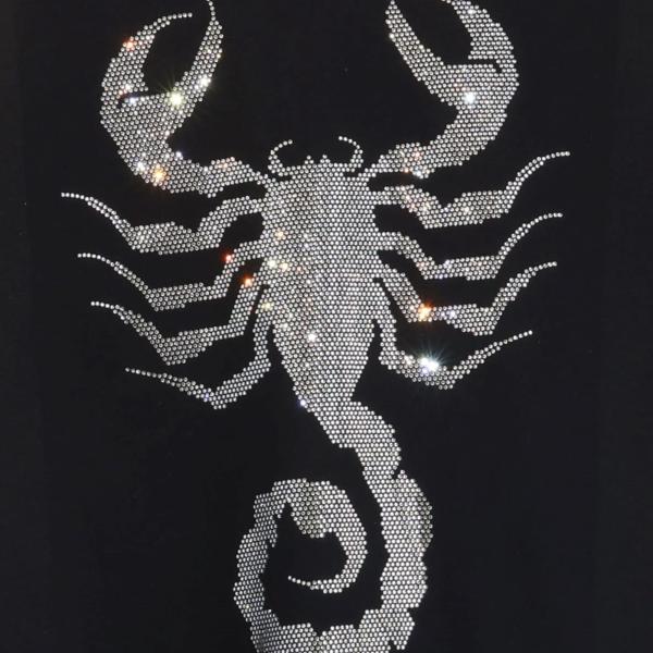 Scorpion Themed Sublimation & Gothic Rhinestone Bling T-Shirt, Celestial Energy Shirt, Scorpion Lover Gift, Cotton Crew Tee, Retro Yoga Tee