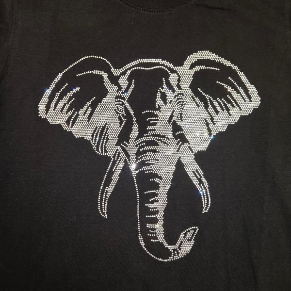 Elephant Rhinestone Bling T-Shirt, Wildlife Lovers Shirt, Safari Animals Tee, Nature Wildlife Adventure Apparel, Gift for Best friend