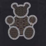 Cute Looking Teddy Bear Rhinestone Bling T-Shirt, Shirt On Teddy Bear, Custom Bear design Apparel, Modern Tee-Shirt Design, Urban Clothing