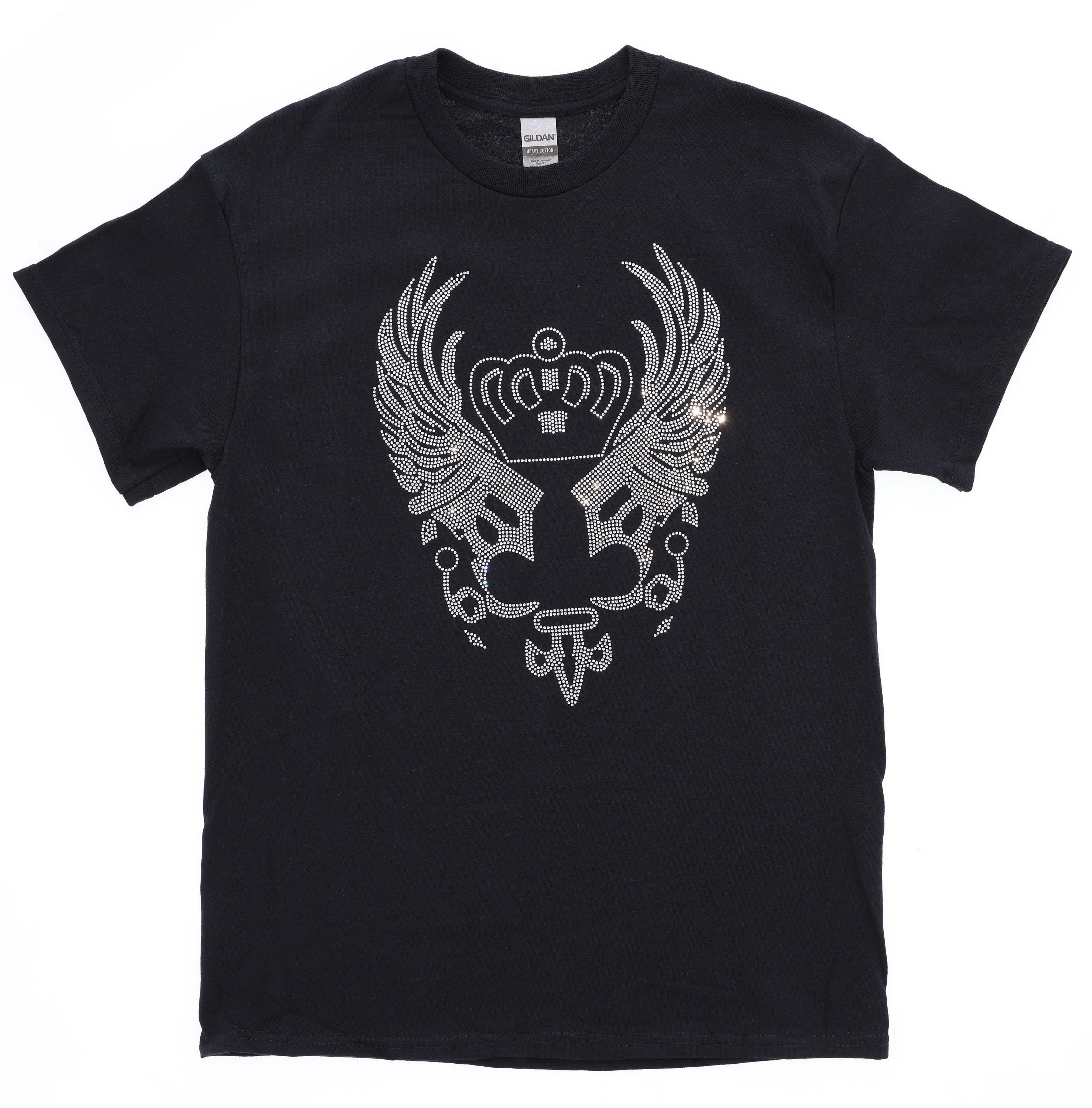 Cute Eagle & Angel Wings with Royal Crown Rhinestone Bling T-Shirt, Women Unique Tee Shirt, Soft-Style Unisex Birthday Apparel